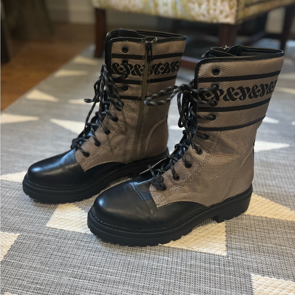 Black and Tan Combat Boots size 10